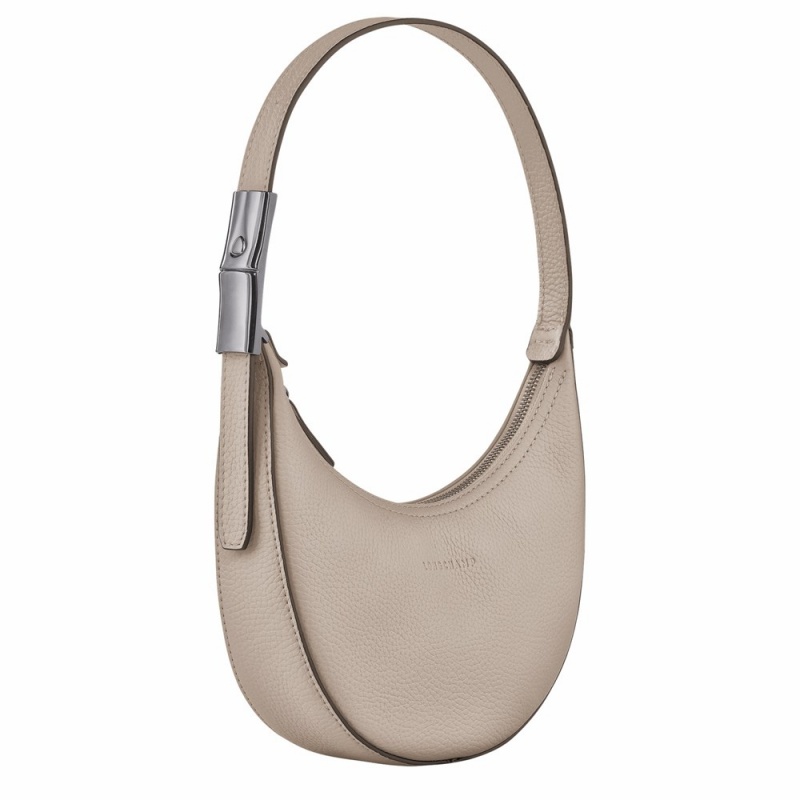 Beige Brown Longchamp Roseau Essential S Women's Hobo Bags